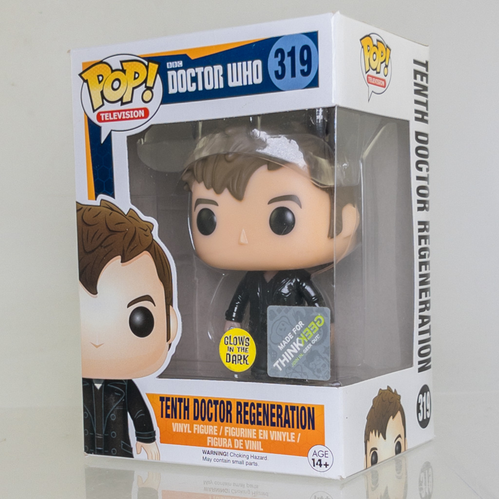 Funko POP! TV Doctor Who Vinyl Figure - TENTH DOCTOR REGENERATION (Glow) #319 (Excl) *NON-MINT*