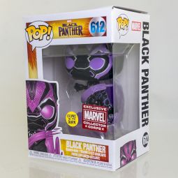 Funko POP! Marvel Black Panther Vinyl Bobble Figure - BLACK PANTHER (GLOW) #612 (Excl) *NON-MINT*