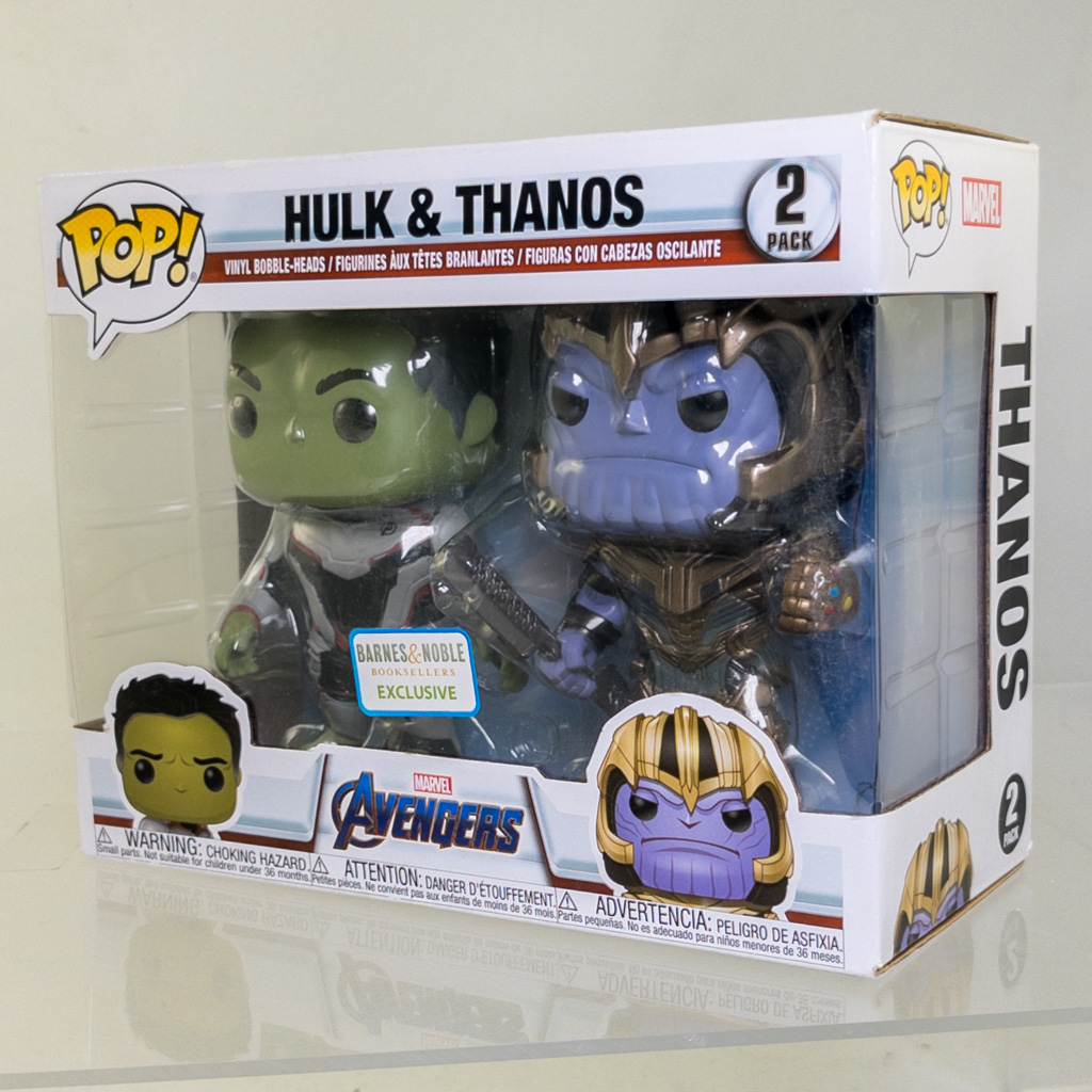 Funko POP! Marvel - Avengers: Endgame Vinyl Bobble Figure 2-Pack - HULK & THANOS *NON-MINT*