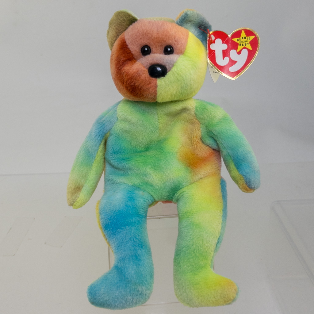 TY Beanie Baby - GARCIA the Ty-Dyed Bear (Blue/Green) (8.5 inch) *MWCT ...