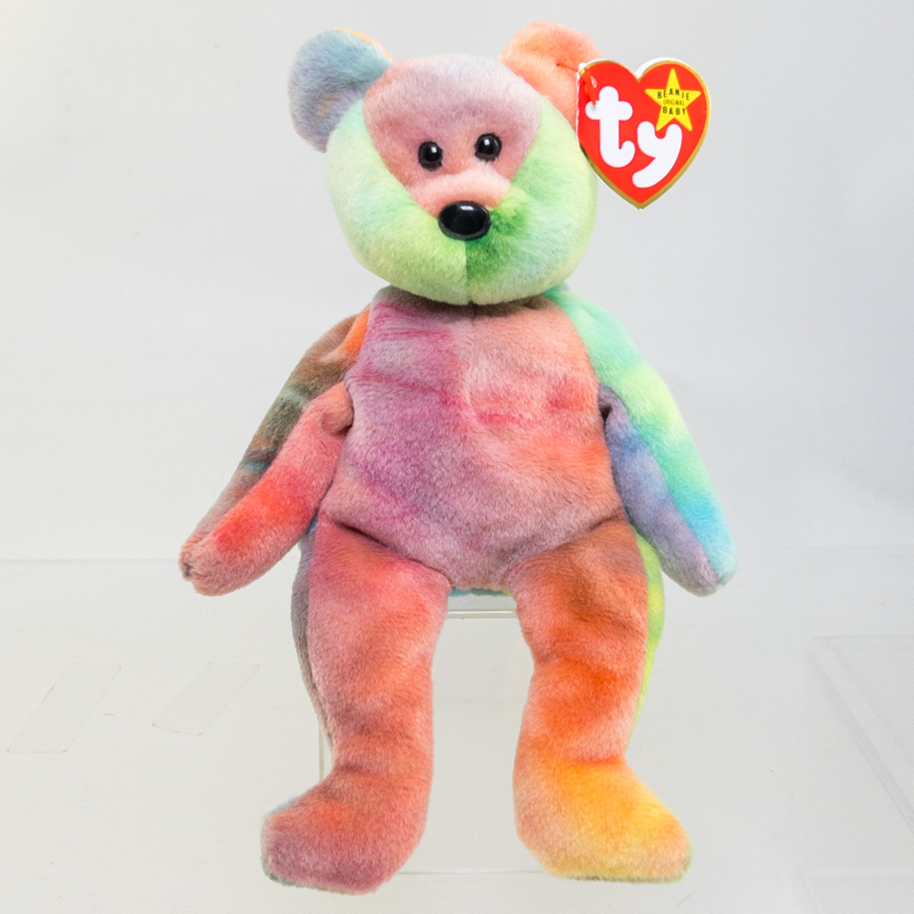 TY Beanie Baby - GARCIA the Ty-Dyed Bear (Purple/Green) (8.5 inch ...