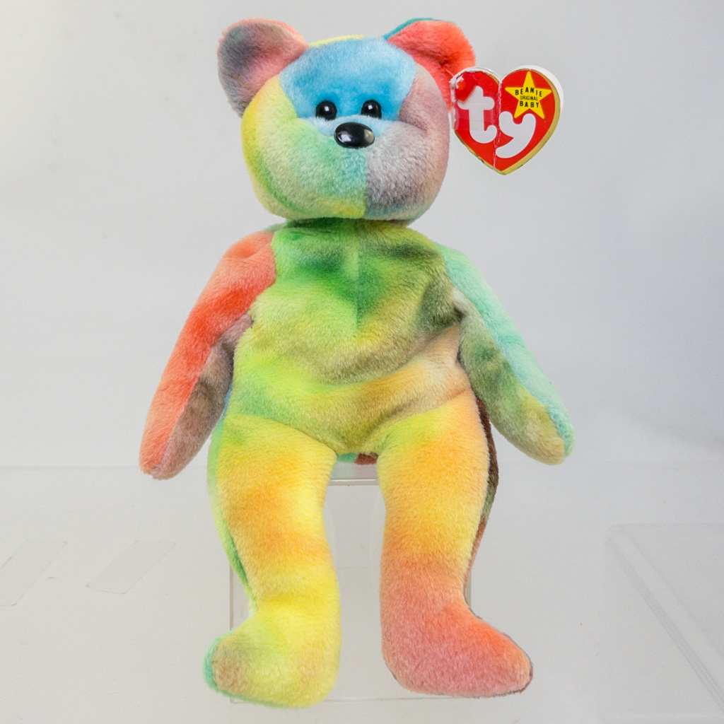 TY Beanie Baby - GARCIA the Ty-Dyed Bear (Yellow/Green) (8.5 inch ...