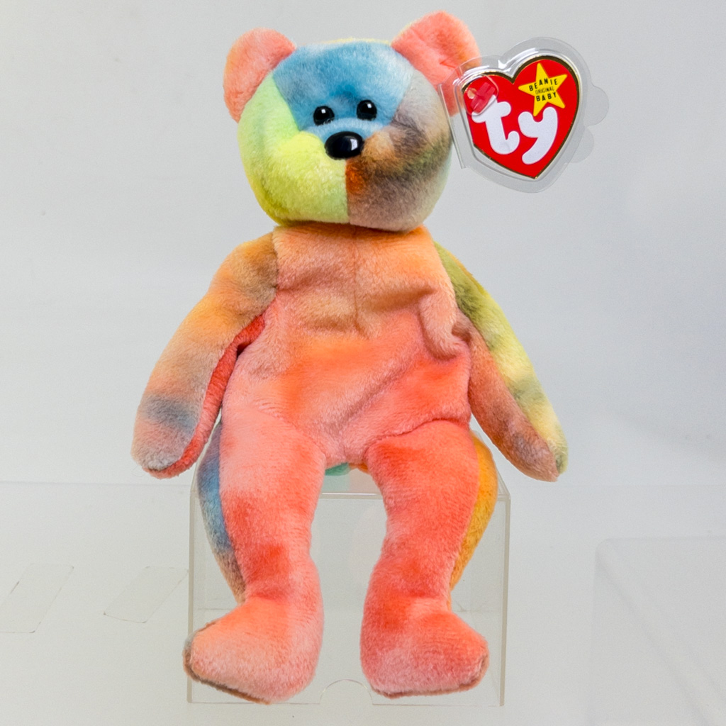 TY Beanie Baby - GARCIA the Ty-Dyed Bear (Pink/Orange) (8.5 inch) *MWCT ...