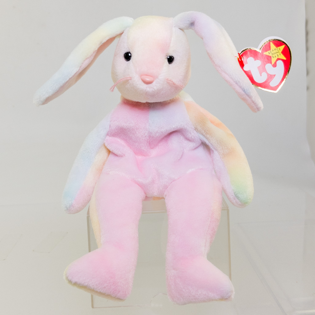 TY Beanie Baby - HIPPIE the Tie-Dyed Bunny (Pink/Green) (8.5 inch ...