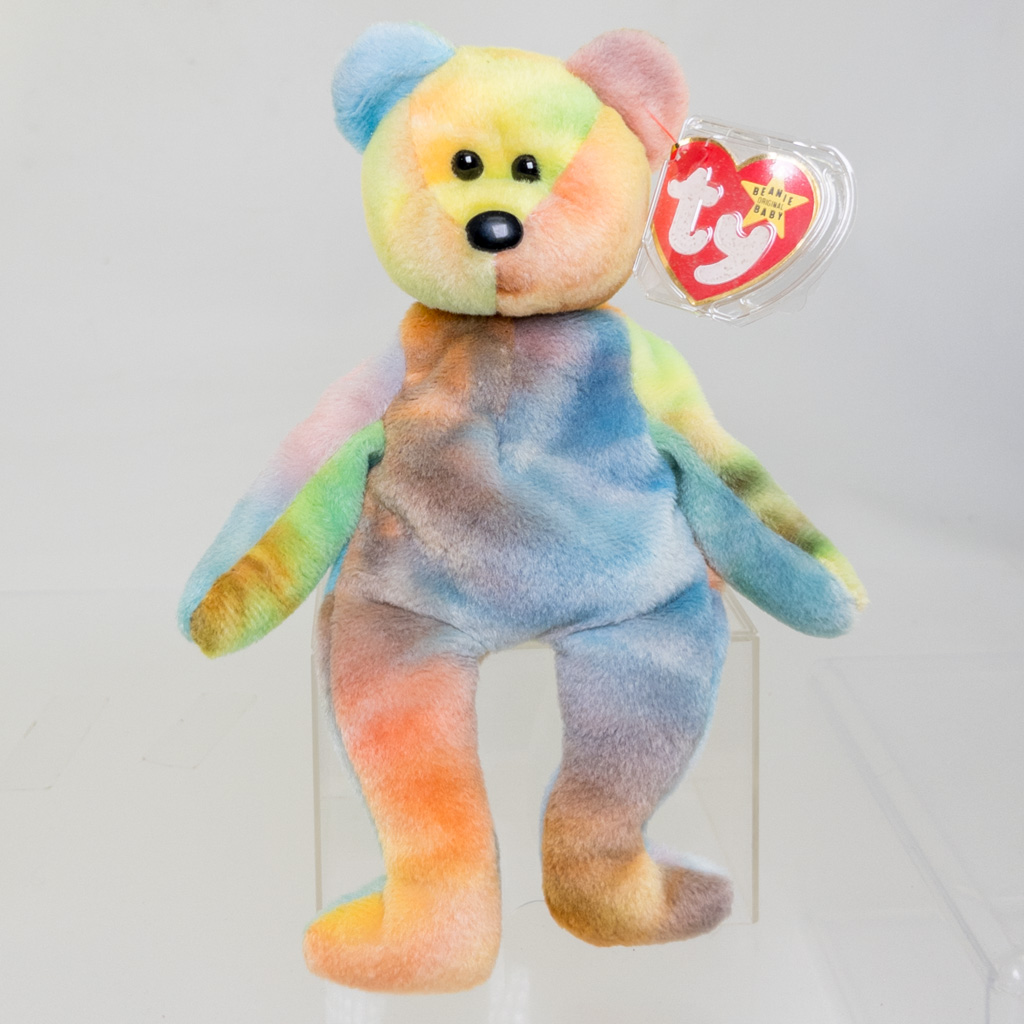 TY Beanie Baby - GARCIA the Ty-dyed Bear (4th Gen hang tag) (8.5 inch ...