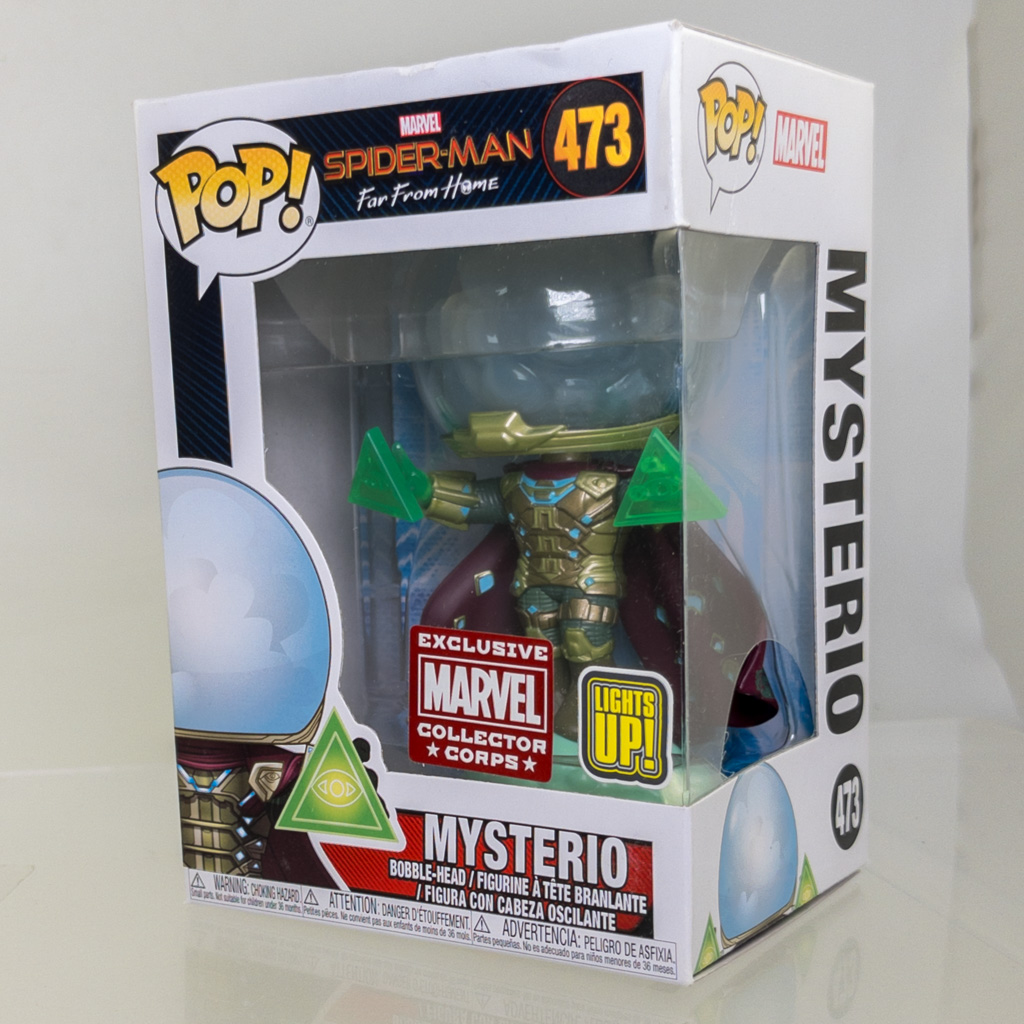 Funko POP! Marvel - Spider-Man: Far From Home Vinyl Bobble - MYSTERIO (Lights Up!) #473 (Excl) *NM*