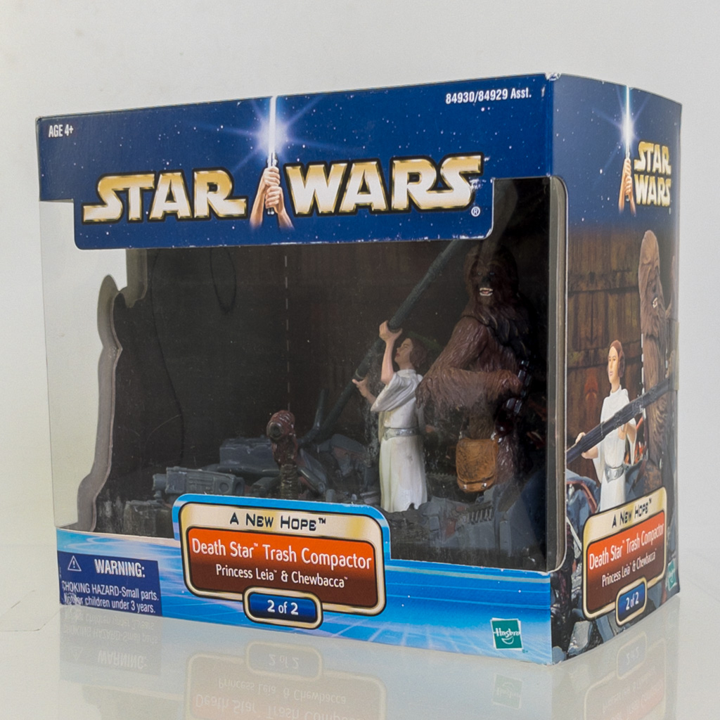 Star Wars A New Hope Figure Set - Death Star Trash Compactor - PRINCESS LEIA & CHEWBACCA *NM*