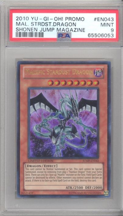 PSA 9 - Yu-Gi-Oh Card - JUMP-EN043 - MALEFIC STARDUST DRAGON