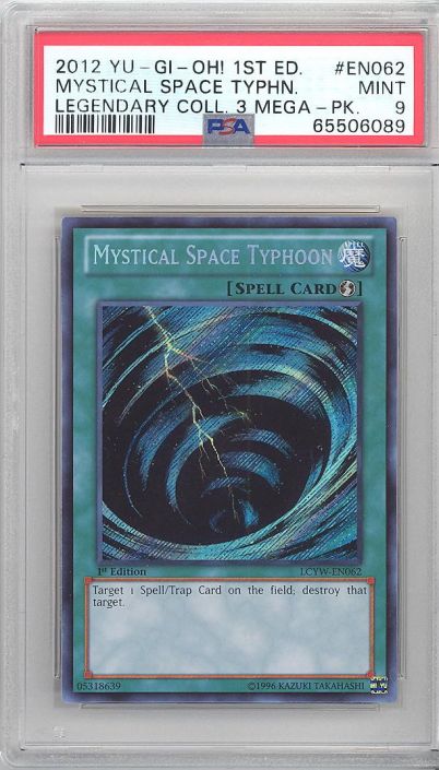 PSA 9 - Yu-Gi-Oh Card - LCYW-EN062 - MYSTICAL SPACE TYPHOON *1st 