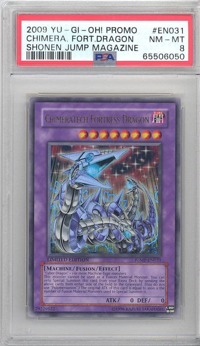 PSA 8 - Yu-Gi-Oh Card - JUMP-EN031 - CHIMERATECH FORTRESS DRAGON (ultra  rare holo) NM-MT