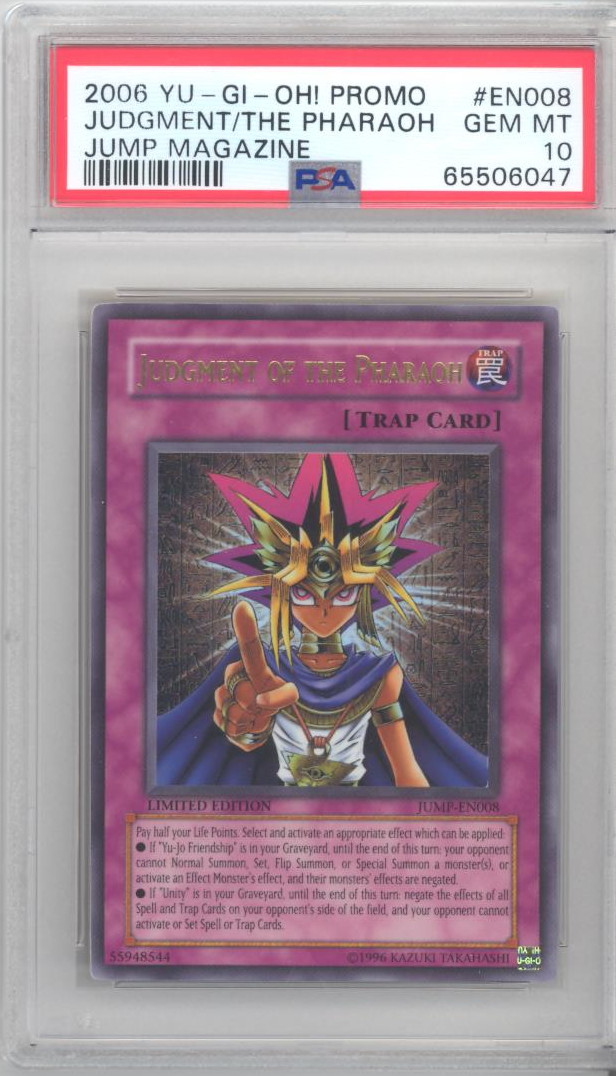 PSA 10 - Yu-Gi-Oh Card - JUMP-EN008 - JUDGMENT OF THE PHARAOH (ultra rare  holo) GEM MINT