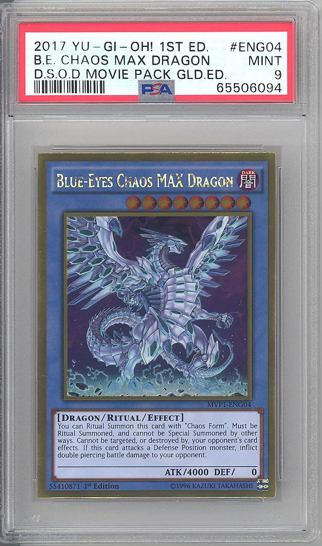 PSA 9 - Yu-Gi-Oh Card - MVP1-ENG04 - BLUE EYES CHAOS MAX DRAGON