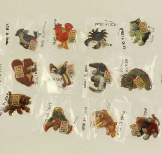 1999 TY McDonald's Teenie Beanie Employee Pins (Set of 12)