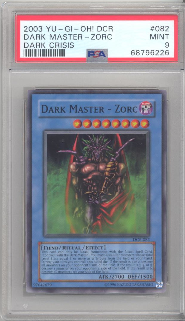 PSA 9 - Yu-Gi-Oh Card - DCR-082 - DARK MASTER - ZORC (super rare holo ...