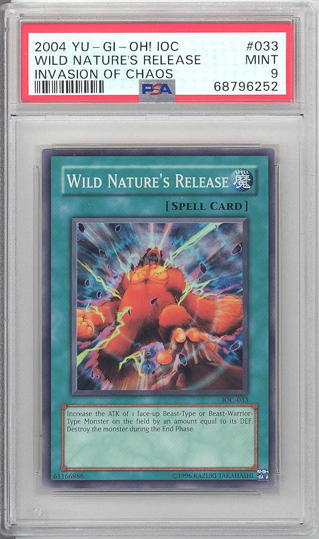 PSA 9 - Yu-Gi-Oh Card - IOC-033 - WILD NATURE'S RELEASE (super rare ...