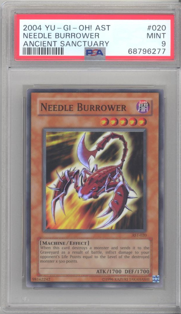 PSA 9 - Yu-Gi-Oh Card - AST-020 - NEEDLE BURROWER (super rare holo ...