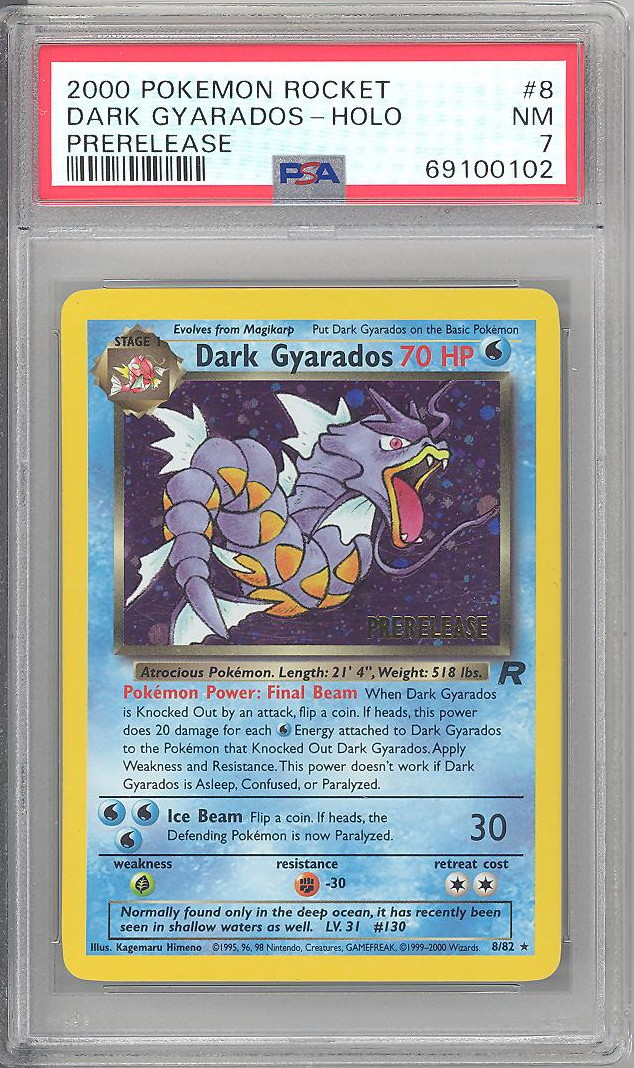 PSA 7 - Pokemon Card - PreRelease Promo #8/82 - DARK GYARADOS