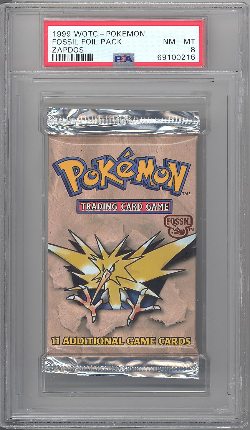 PSA 8 - Pokemon Cards - FOSSIL - Booster Pack - Zapdos Artwork - NM-MT:   - Toys, Plush, Trading Cards, Action Figures & Games online  retail store shop sale