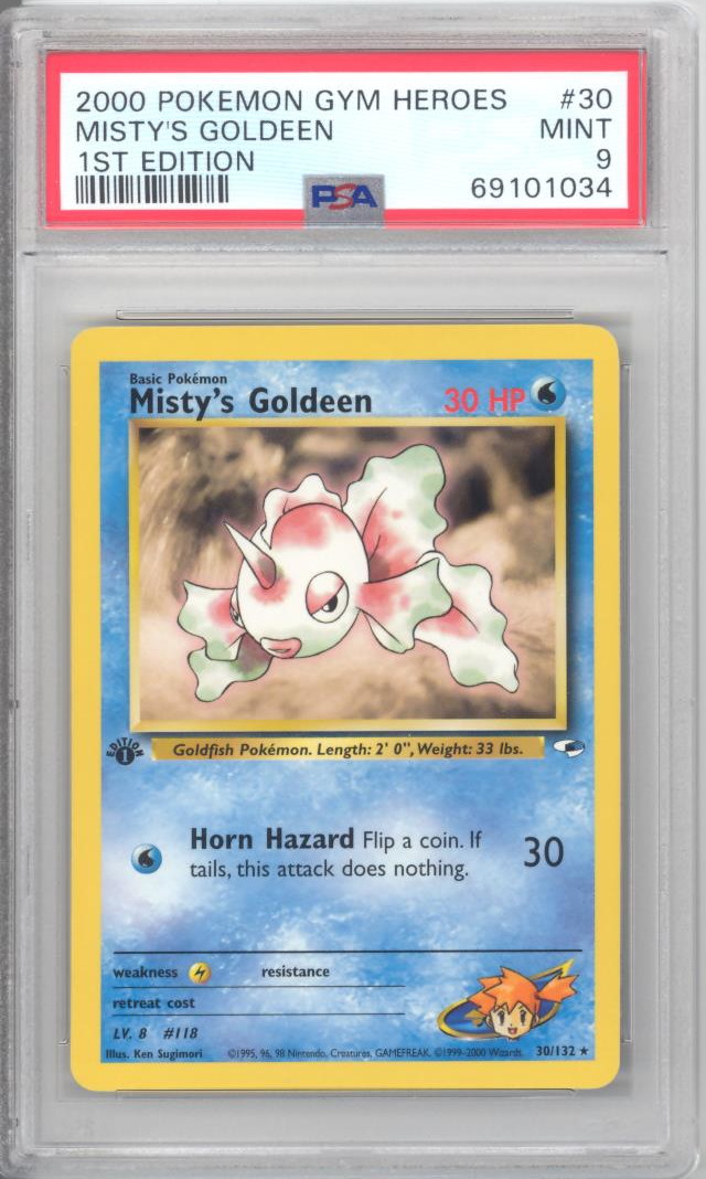 Pokemon Goldeen 1995 Vintage Nintendo Trading Card good