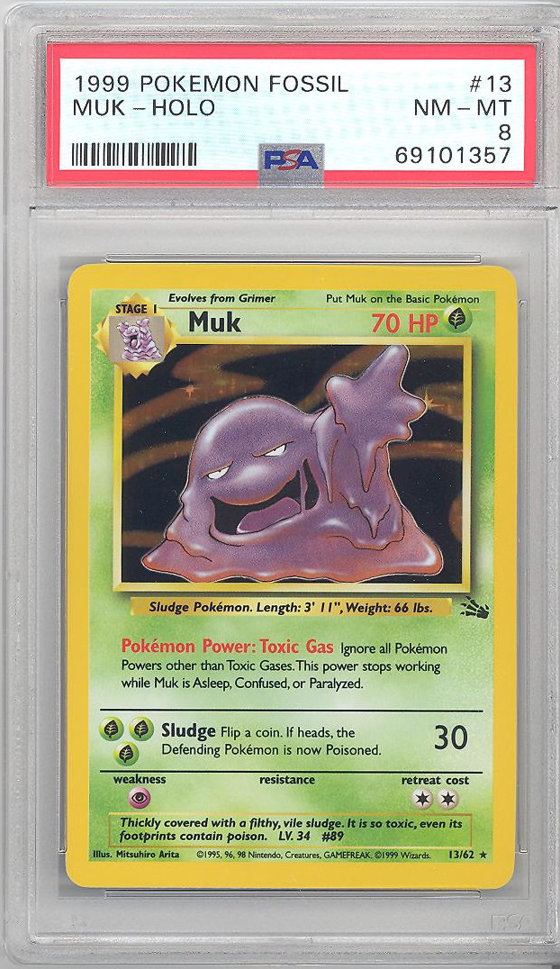 1999 Pokemon Fossil shops Card Grimer & Muk