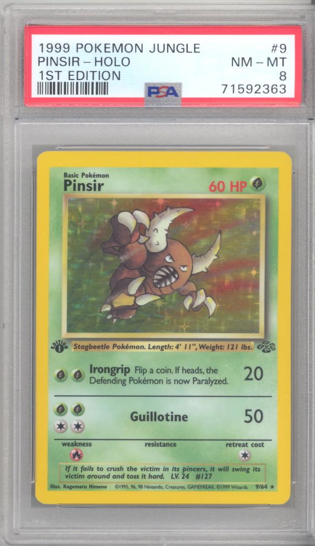 Psa Pokemon Card Jungle Pinsir Holo Foil St Edition Nm Mt Bbtoystore Com