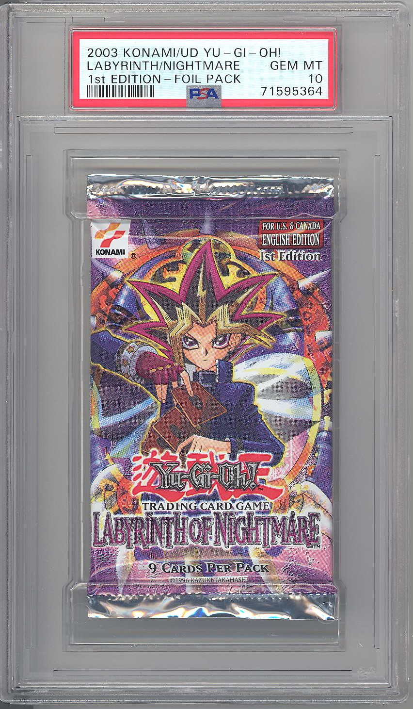 PSA 10 - Yu-Gi-Oh Cards - Labyrinth of Nightmare - Booster Pack (9 