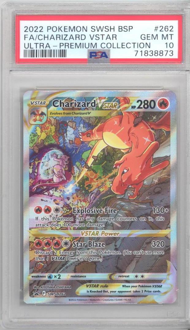 PSA 10 - Pokemon Card Promo #SWSH262 - CHARIZARD VSTAR (holo-foil ...