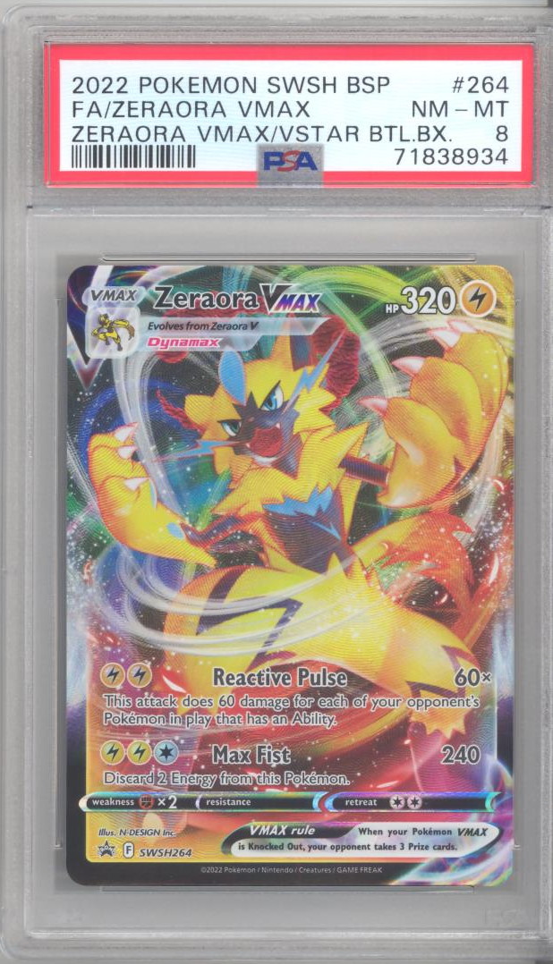 PSA 8 - Pokemon Card Promo #SWSH264 - ZERAORA VMAX (holo