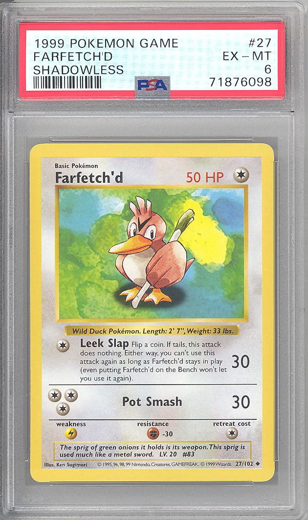 Farfetch'd (27/102) [Base Set (Shadowless)] – Pokemon Plug
