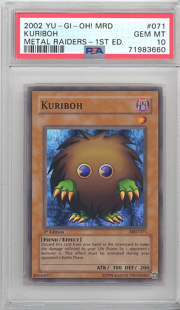 PSA 10 - Yu-Gi-Oh Card - MRD-071 - KURIBOH (super rare holo) *1st Edition*  - GEM MINT