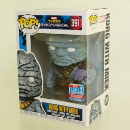 Funko POP! Marvel - Thor Ragnarok Vinyl Figure - KORG WITH MIEK #391 (Exclusive) *NON-MINT BOX*