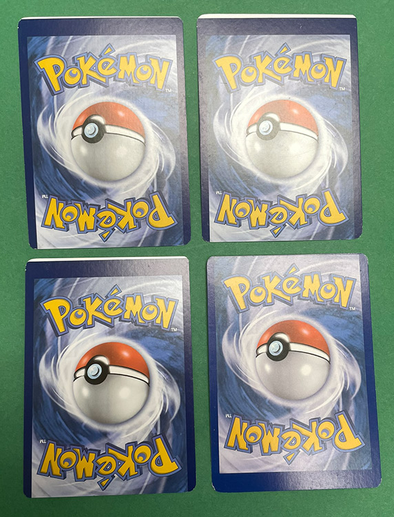 Pokemon Cards - LOT OF 4 RARE ERROR CARDS (Off Center Miscut Prints ...