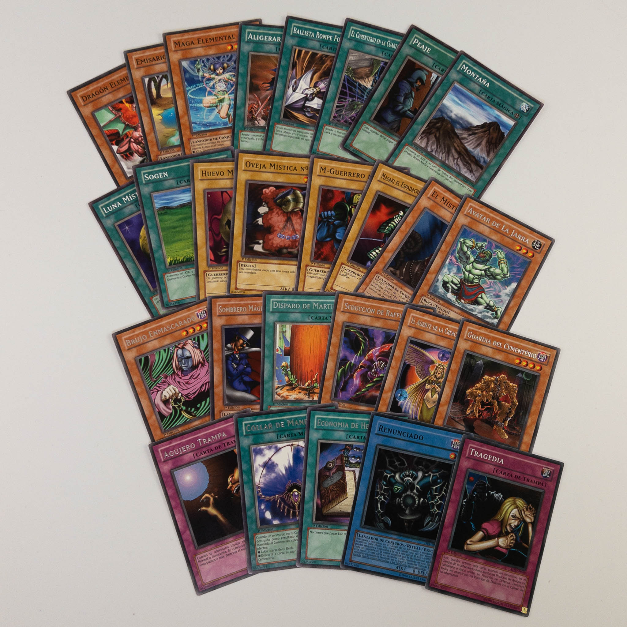 Yu-Gi-Oh - Lot of 27 Cards (2 Holos 10 Rares Some 1st Edition) *SPANISH*