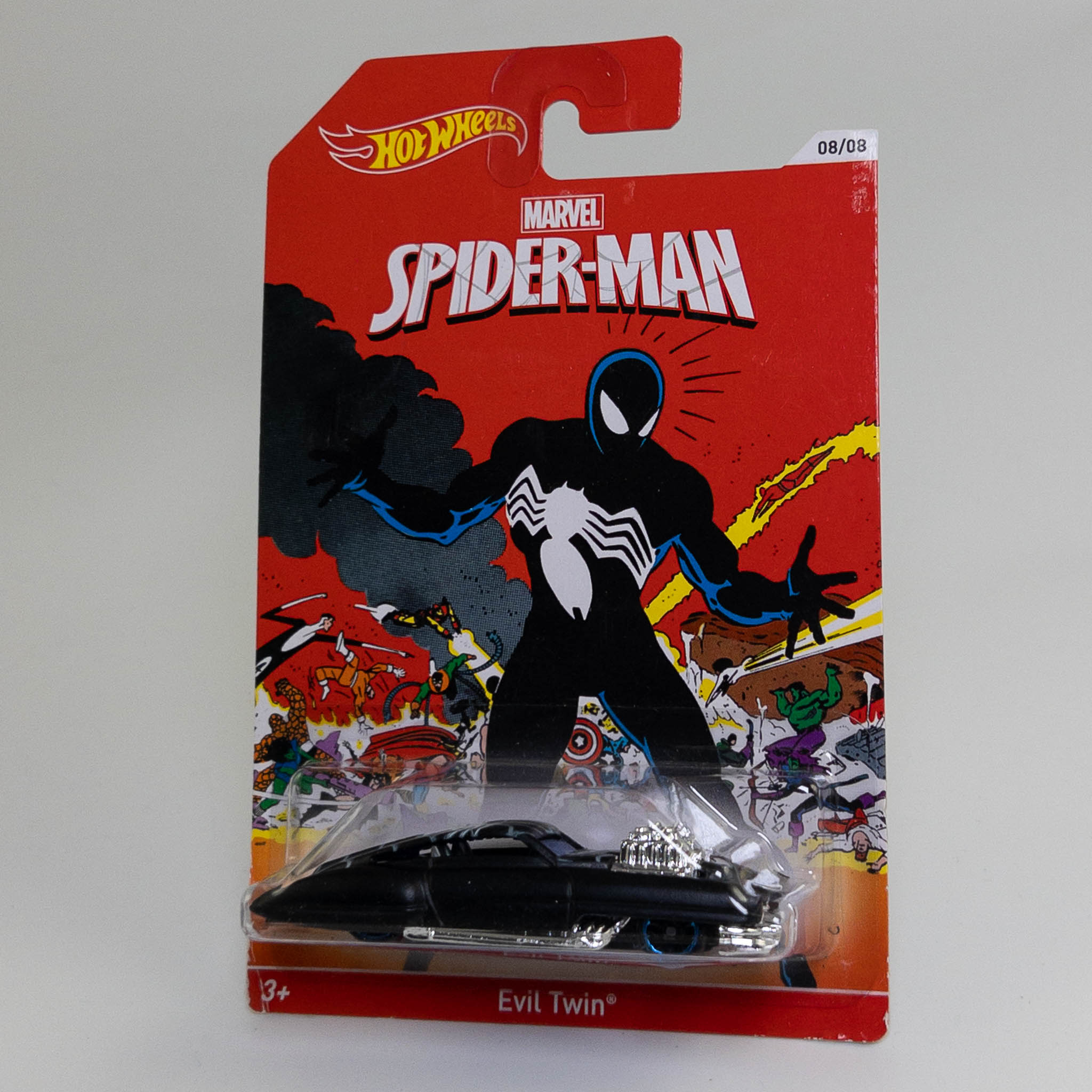 Mattel - Hot Wheels - 2013 Marvel Spider-Man Evil Twin 08/08 *NON-MINT*