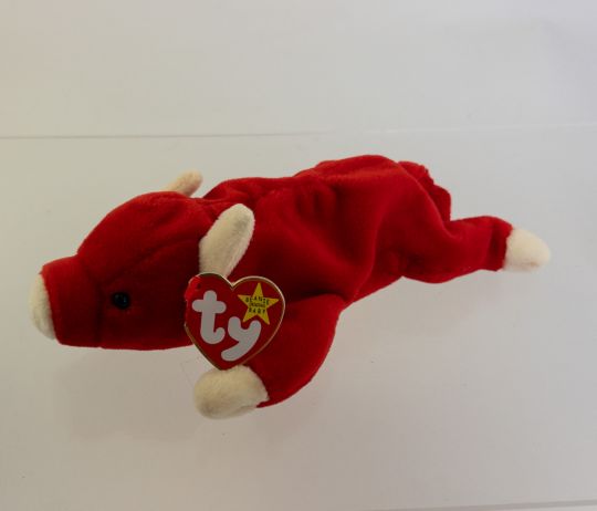 RARE Ty Beanie Babies Tag Snort store the Bull