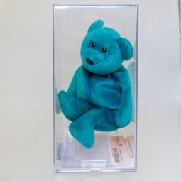 Authenticated TY Beanie Baby - TEDDY TEAL - OLD FACE (No Hang Tag - 1st Gen Tush Tag)