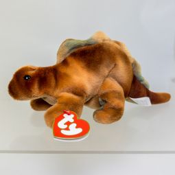 TY Beanie Baby - STEG the Dinosaur (3rd Gen Hang Tag - MWMTs)