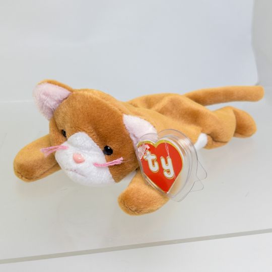 TY Beanie Baby NIP the Cat White Face Version 2nd Gen Hang Tag MWCTs BBToyStore Toys Plush Trading Cards Action Figures Games online retail store shop sale