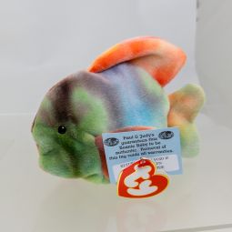 TY Beanie Baby - CORAL the Ty-Dyed Fish (3rd Gen Hang Tag - MWNMTs)