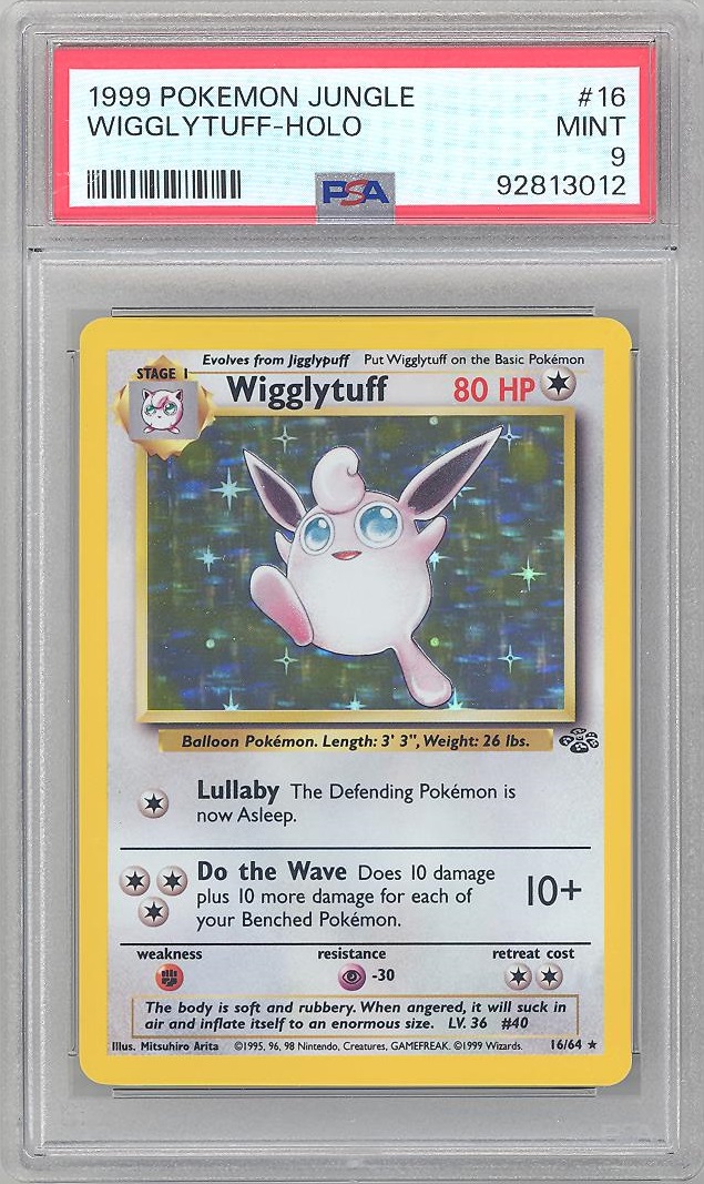 PSA 9 - Pokemon Card - Jungle 16/64 - WIGGLYTUFF (holo-foil) - MINT