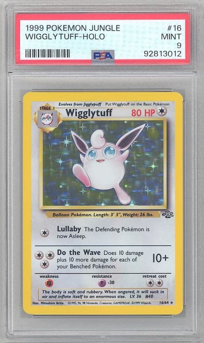 Wigglytuff, PSA 9, Jungle Set, Holographic, Pokemon Card offers 1999