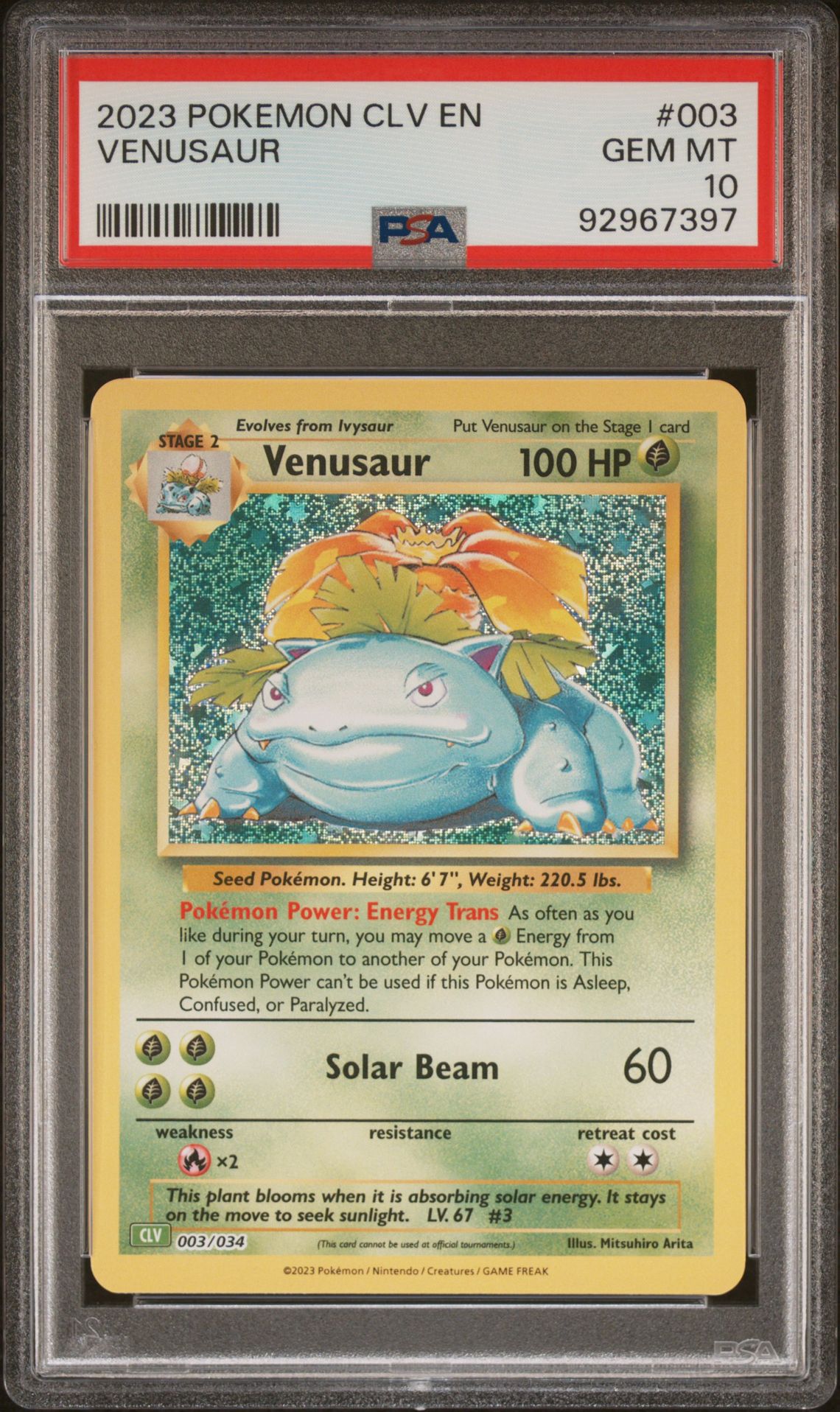 #15 Venusaur Holo SGC Graded 4 and SGC Graded 3.5 (2 hotsell cards!!)