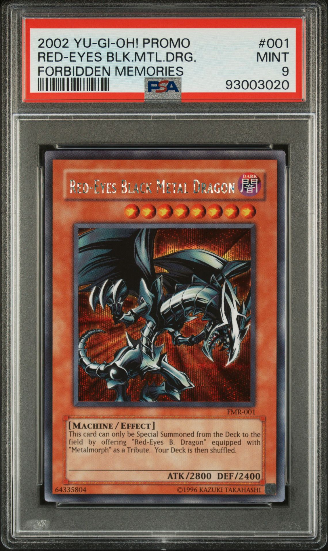 Yu-Gi-Oh! Red-Eyes B. Dragon popular By Konami holo mint