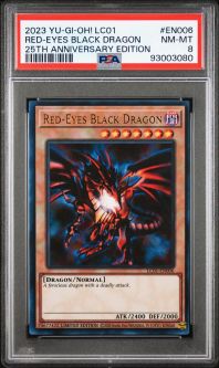 PSA 8 - Yu-Gi-Oh Card - LC01-EN006 - RED-EYES B. DRAGON (ultra rare holo) - NM-MT