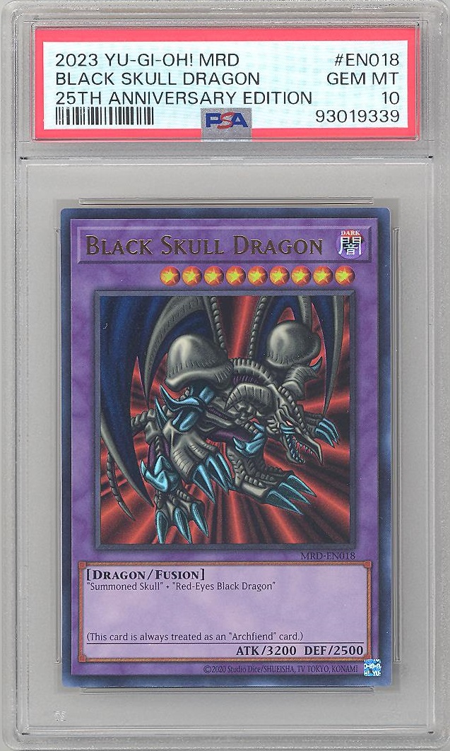 PSA 10 - Yu-Gi-Oh Card 25th Anniversary - MRD-EN018 - BLACK SKULL DRAGON  (ultra rare holo) - GEM MIN: BBToyStore.com - Toys, Plush, Trading Cards,  Action Figures & Games online retail store