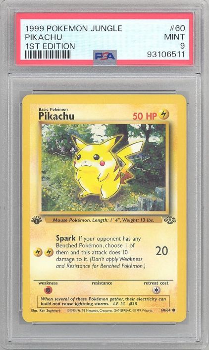 7 PSA MINT 9 1st edition Jungle Pokemon cards reserved for Indiana Pokémon top guy