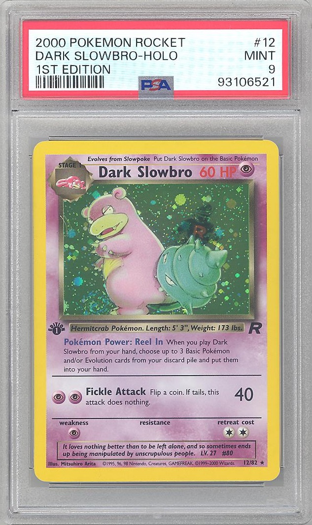 Pokemon Dark Slowbro 12 Team Rocket CGC 9 with Sub deals Grades