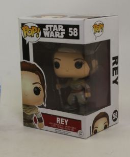 Funko POP! Star Wars The Force Awakens - Vinyl Bobble - REY #58 *NON-MINT BOX*