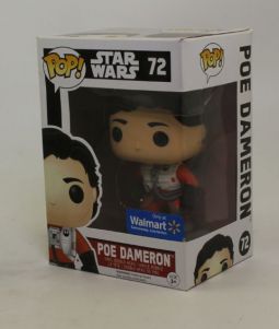 Funko POP! Star Wars - Vinyl Bobble - POE DAMERON (No Helmet) #72 (Excl) *NON-MINT BOX*