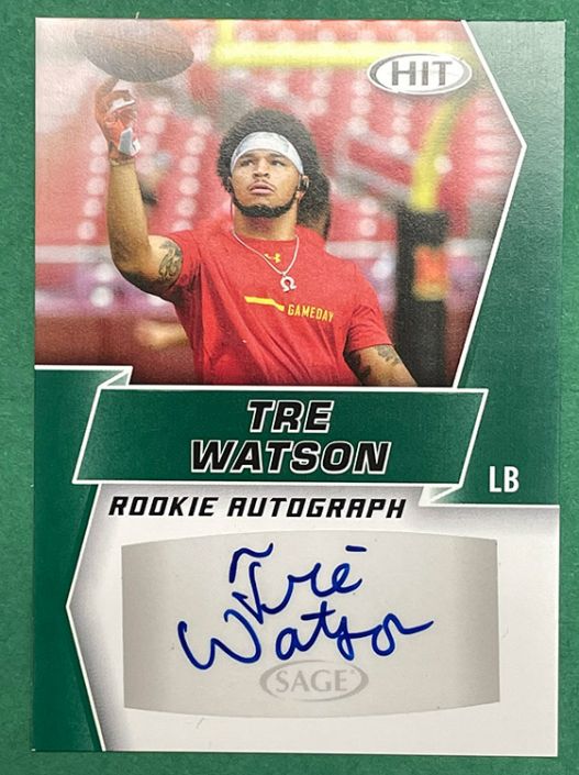 2019 Sage HIT Premier Draft Card - TRE WATSON Rookie Autograph RC